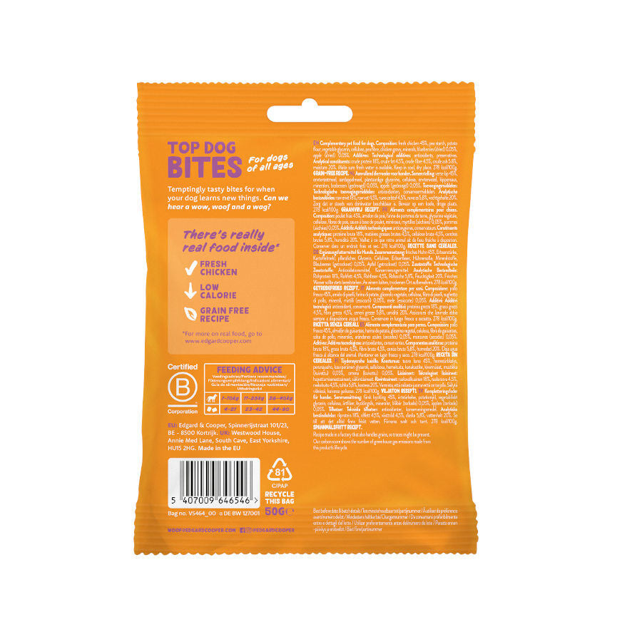 50 g Edgard & Cooper Bocaditos Mini de Pollo para perros, , large indicador imagen numero 8
